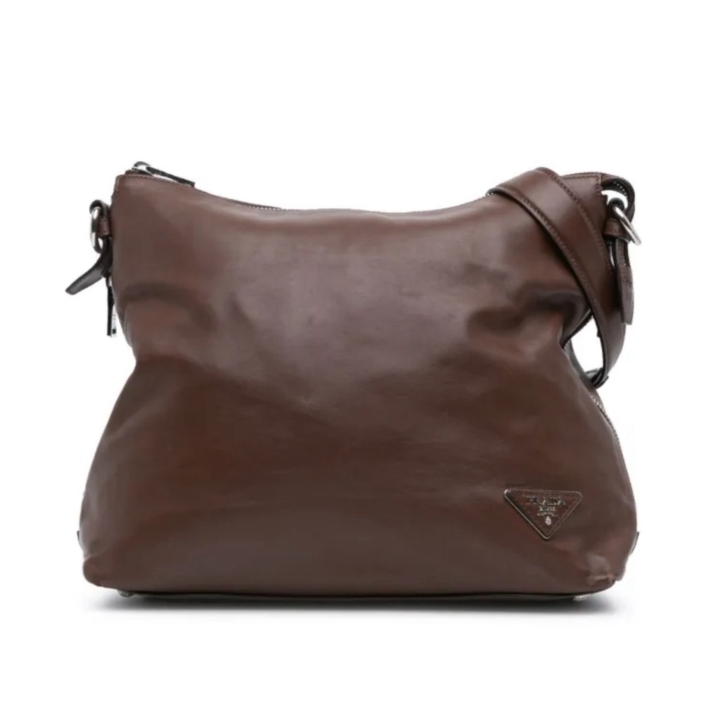 Prada cervo leather shoulder bag